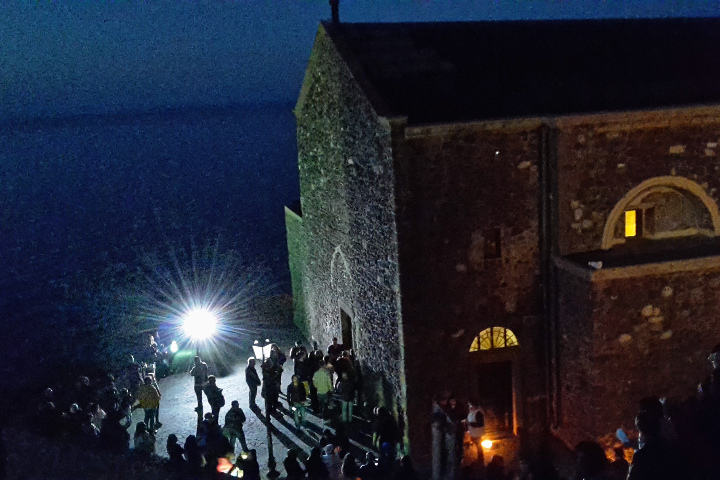 Castelsardo Cathedral by night