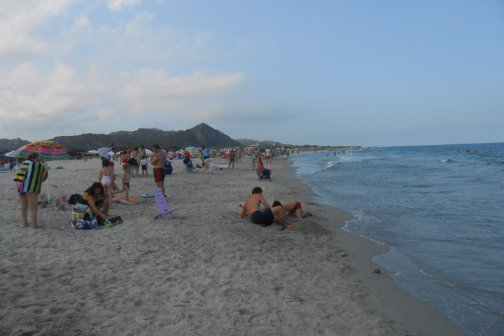 Bathers at Berchida beach