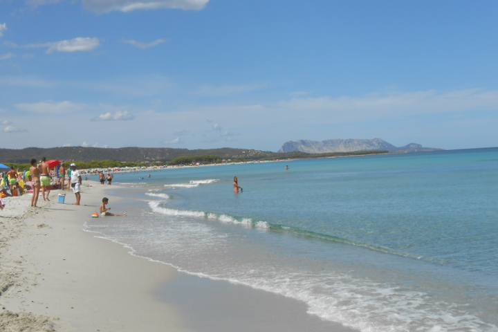 Budoni beach and Tavolara