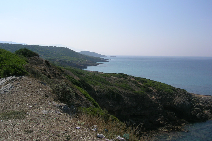 The coast near Cala Burantino