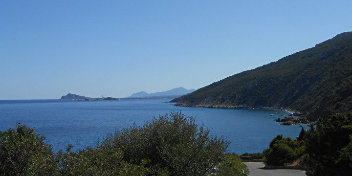 View of the coast and Arbatax