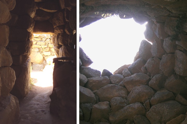 Inside the ancient buildings