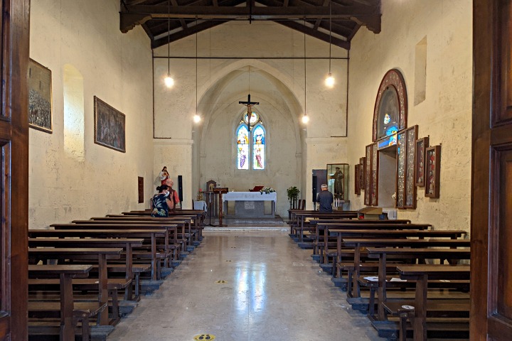 Inside the church