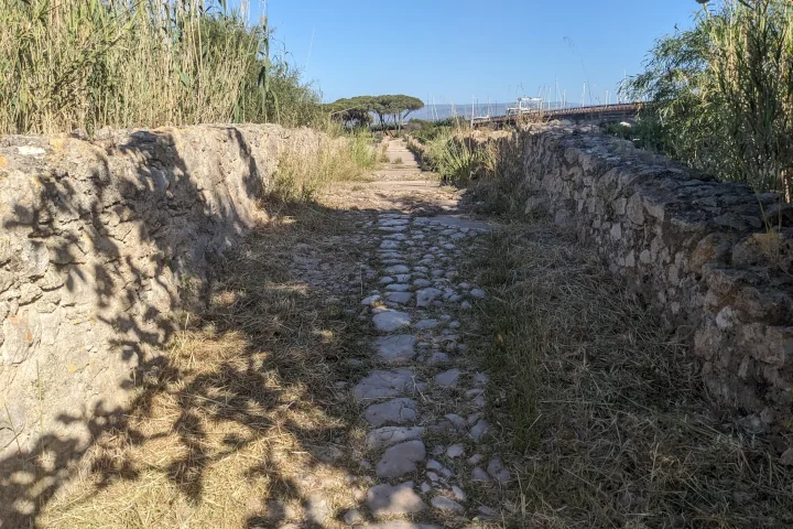 Remains of the ancient road