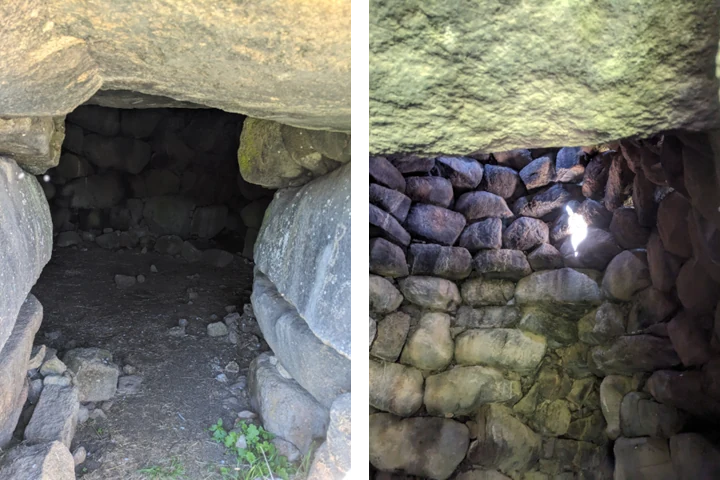 Inside the nuraghe